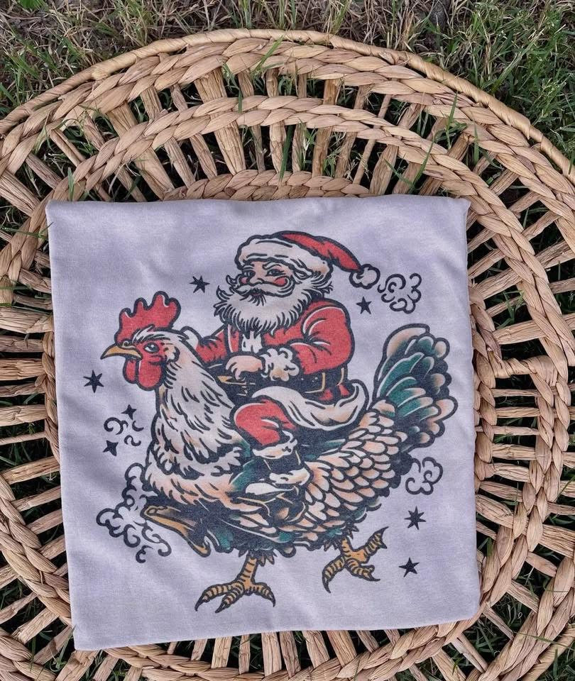 Santa on a rooster