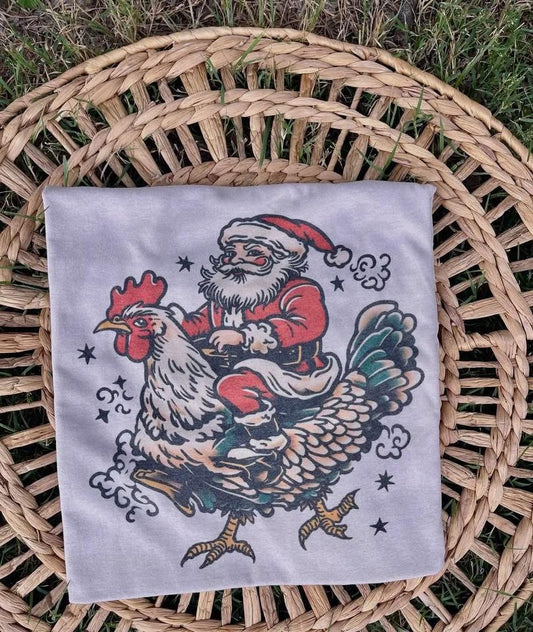 Santa on a rooster