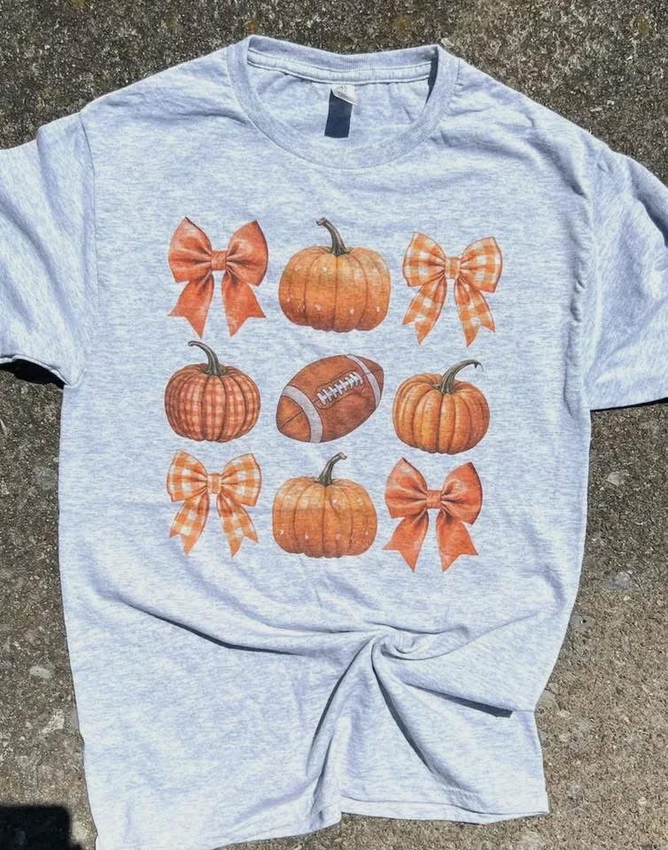 Football pumpkin tee