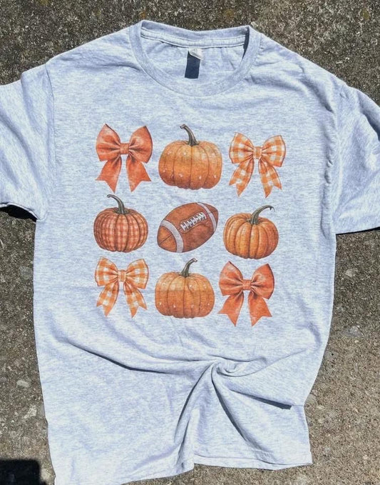 Football pumpkin tee